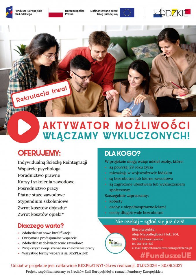 Bezpłatne wsparcie dla osób w trudnej sytuacji społecznej i zawodowej