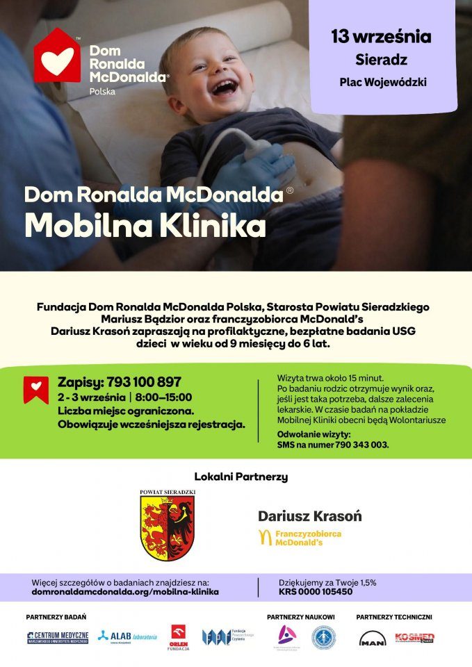 Bezpłatne USG dzieci podczas Sieradzkiego Jarmarku Powiatowego